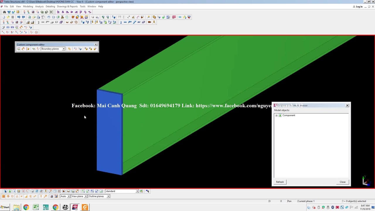 tekla stuructures custom component one part tekla stuructures custom component one part