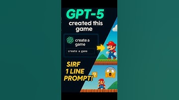 GPT 5 is Awesome😱 | Create game in one line prompt #gpt5 #aivideo