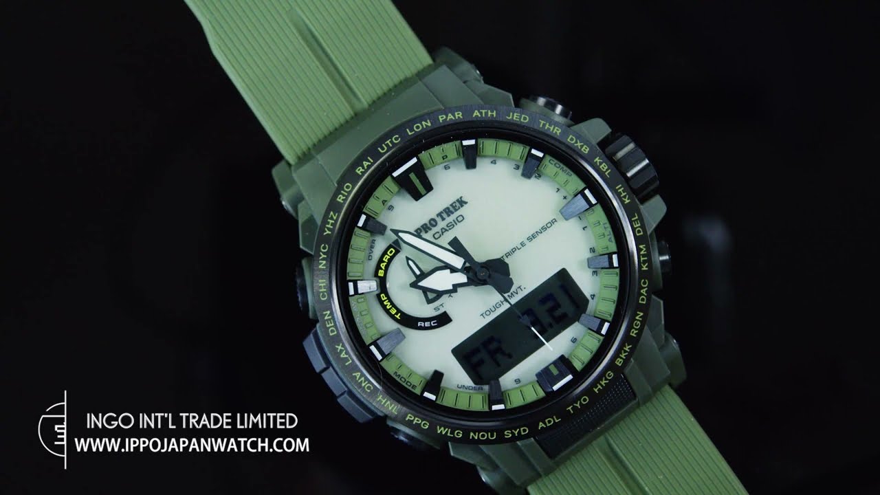 Casio PRW-61LD-3JF Digital Analog solar radio world time date led