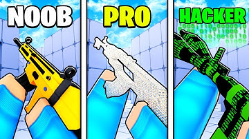 Noob vs Pro vs Hacker Loadout in Roblox Rivals!