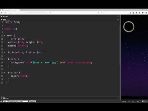Moon eclipse with CSS variables