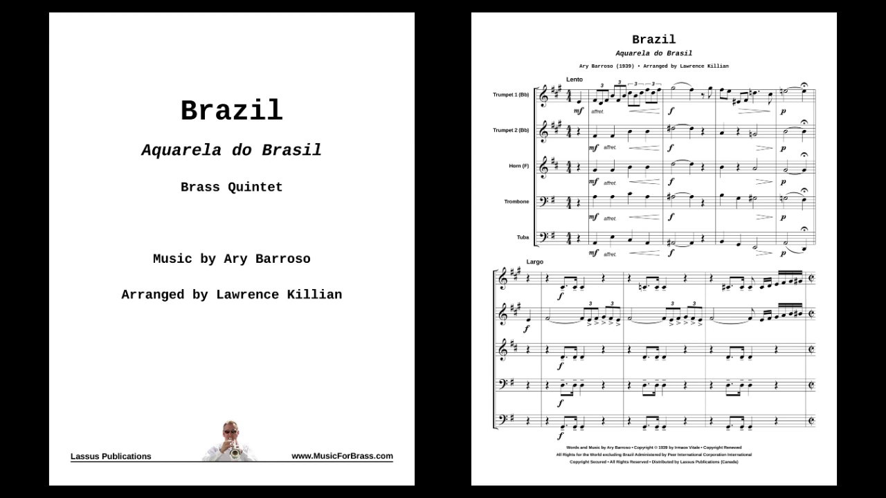 Brazil for Brass Quintet (Sheet Music) 