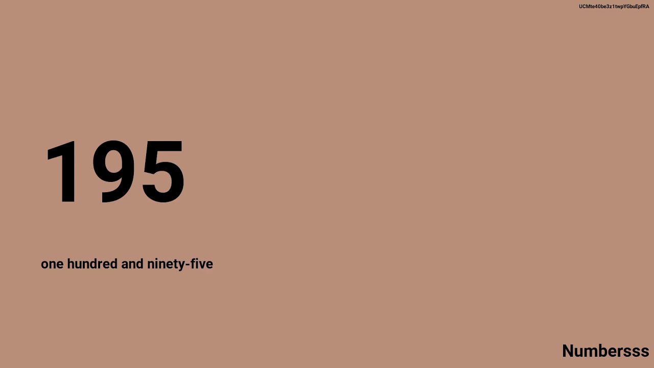 All numbers from 1 to 1045 - YouTube