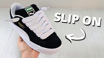 HOW TO LACE PUMA SUEDE XL WITHOUT TYING (2 WAYS)