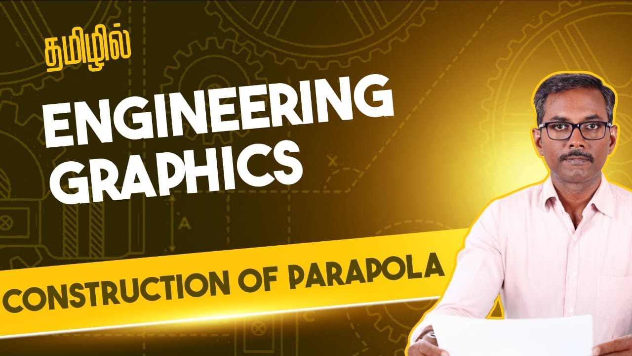 Engineering Graphics/Construction of parabola/Easy method/Tamil ...