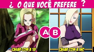 O QUE VOCÊ PREFERE NARUTO OU DRAGON BALL? JOGO DE DECISÕES DE NARUTO! ANIME QUIZ ?