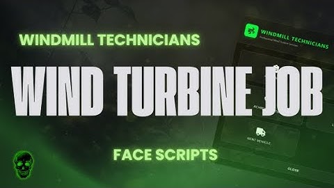 Windmill Technicians Job for QBox FIVEM GTAV RP Servers - By FACE SCRIPTS