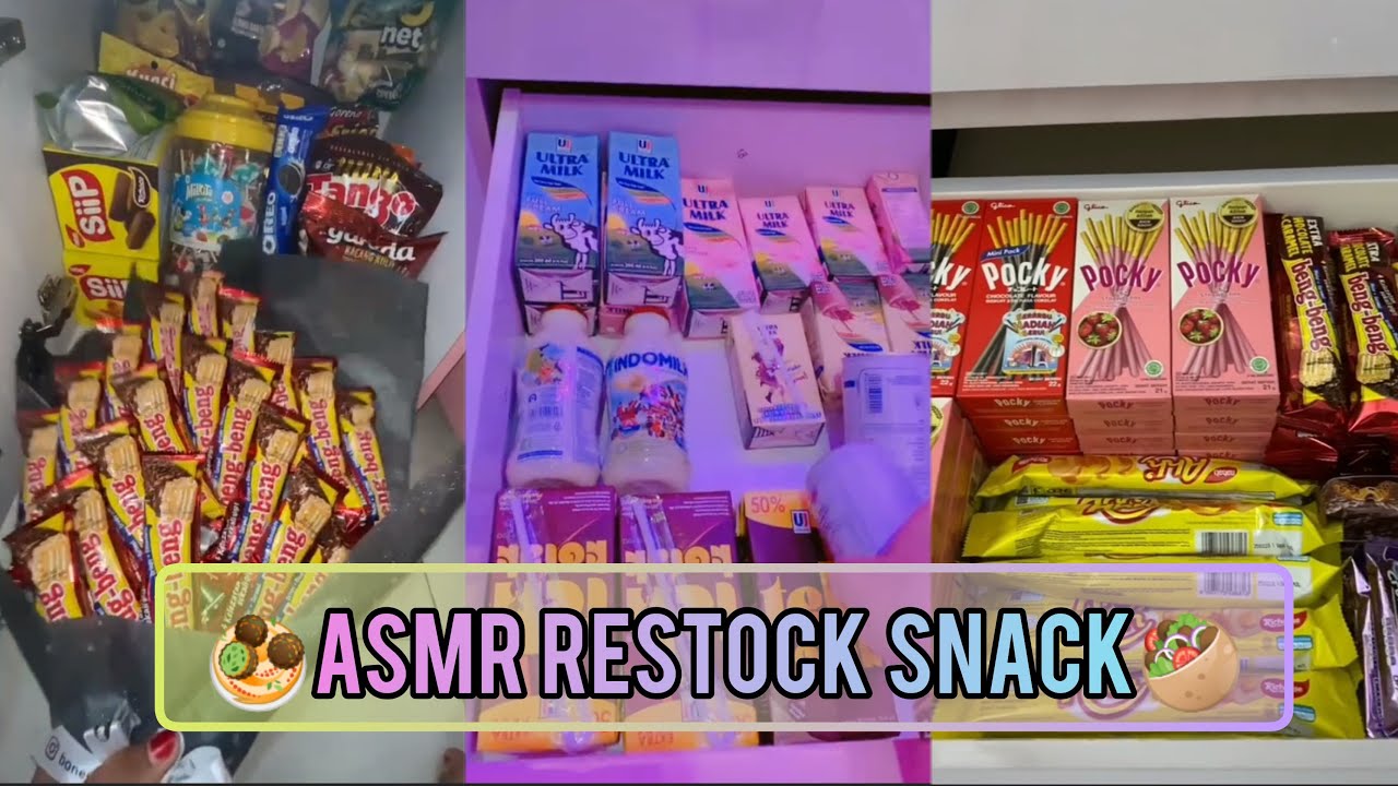 ASMR Restock and Refill Snack di Kamar 🧆🥙//part 38✨