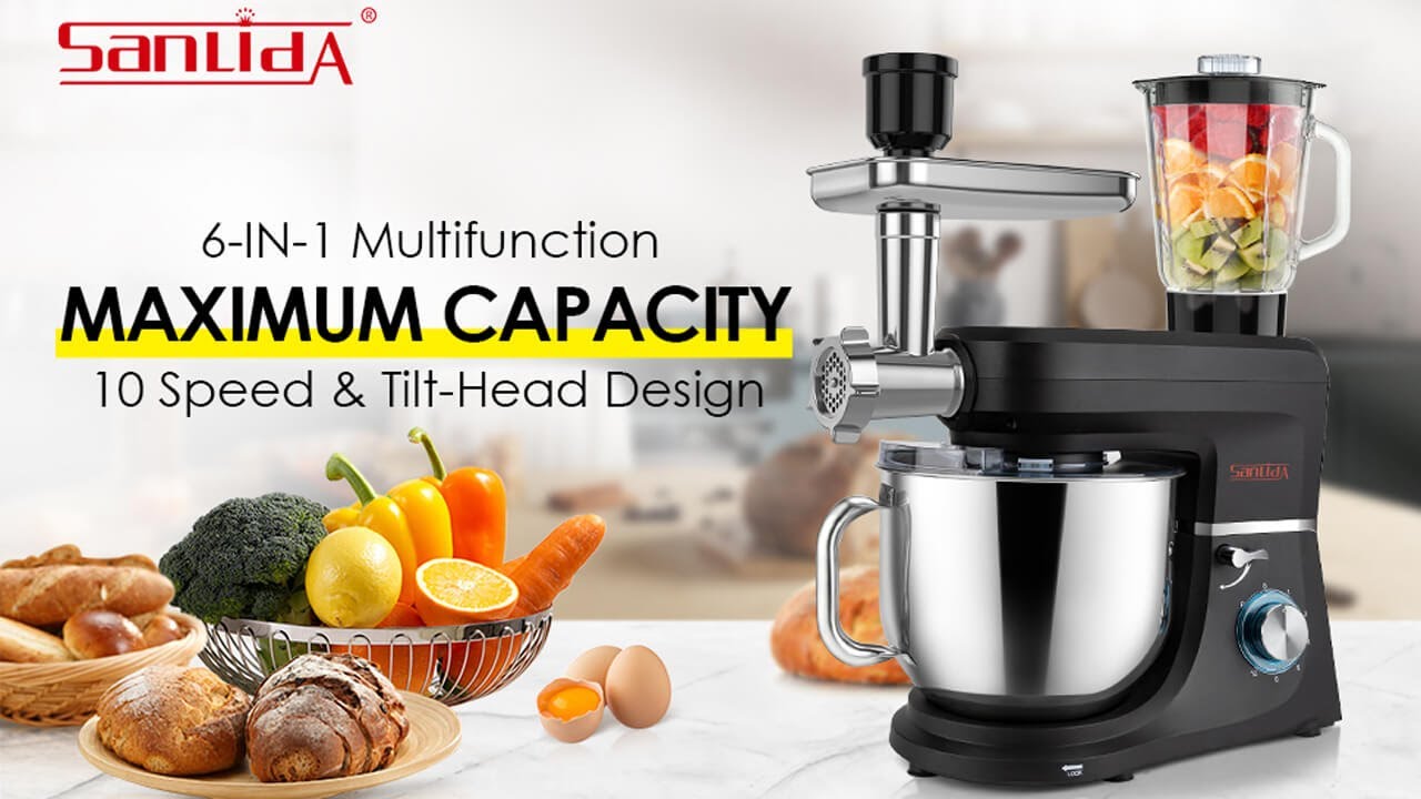 SanLidA Multifunctional Electric Stand Kitchen Mixer YouTube
