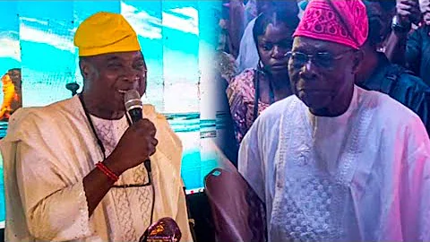 Moment K1 De Ultimate Dance With Olusegun Obasanjo At Chief Morenike Faloyin Badejo Birthday Party 