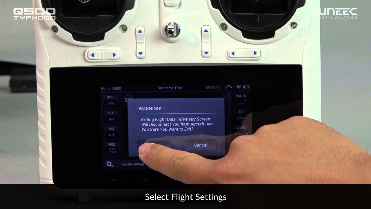 Yuneec Q500 TYPHOON Binding Tutorial English