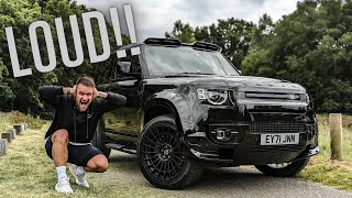 The LOUDEST STRAIGHT PIPED Land Rover Defender V8  INSANE NOISE!!