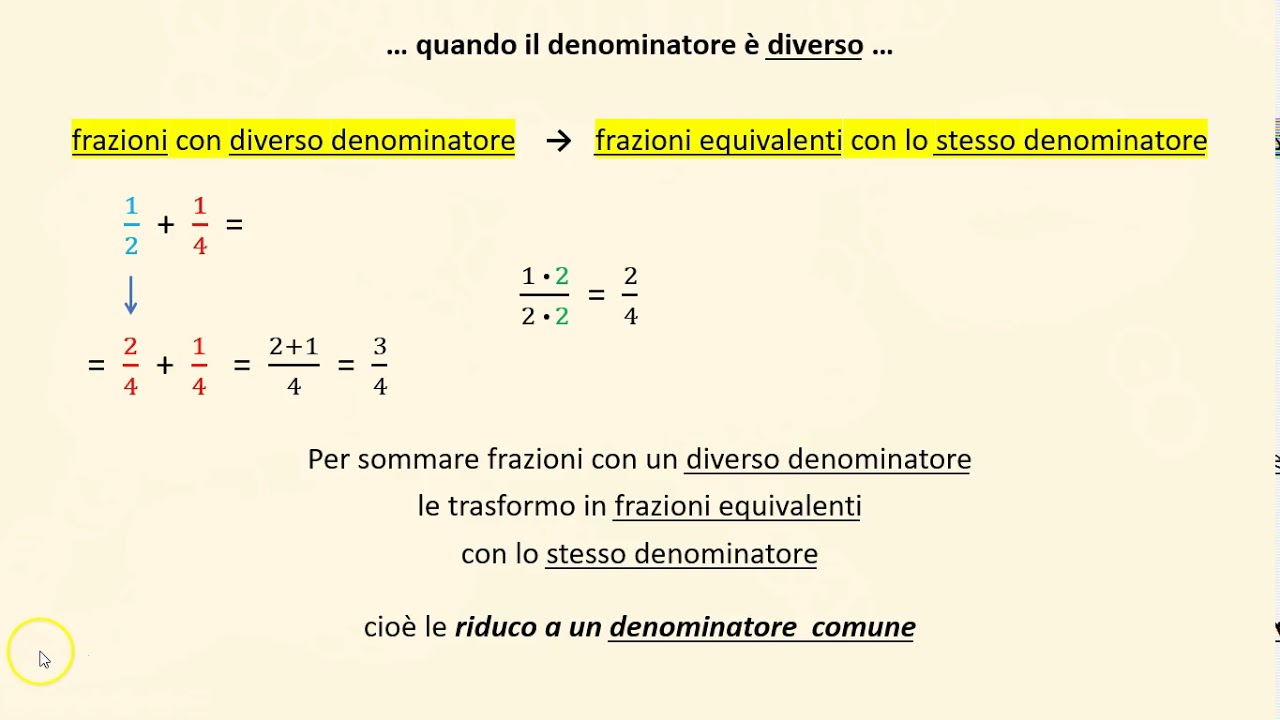 Espressioni Con Frazioni Addizioni E Sottrazioni