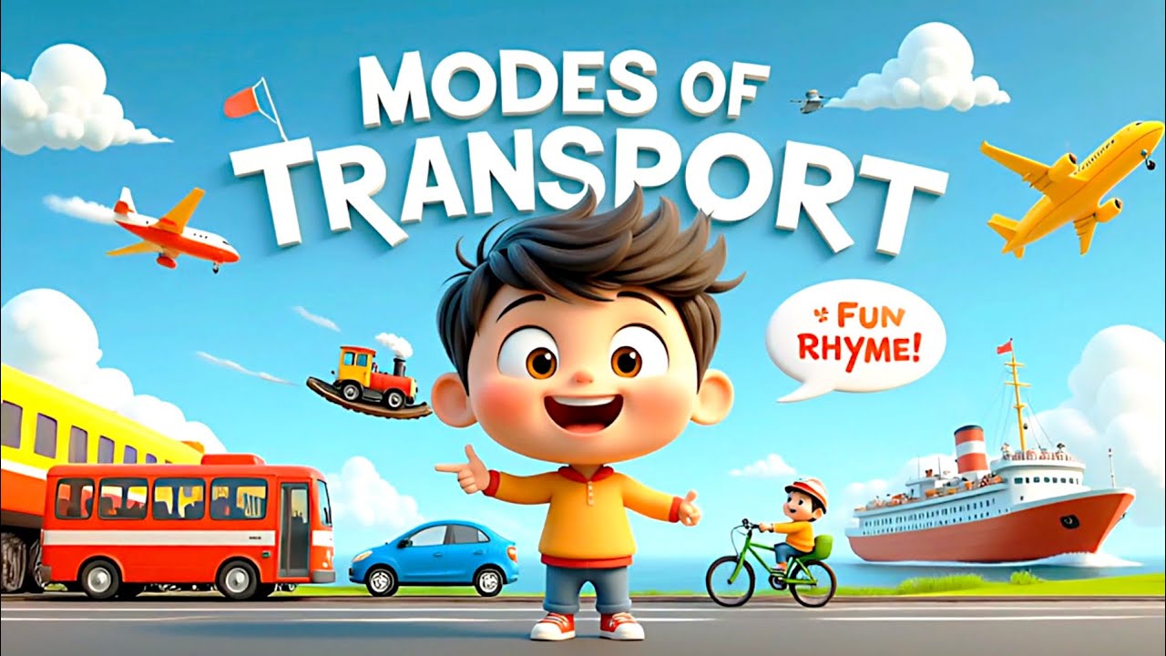 Modes of Transport for Kids 🚗✈️🚢 | Transport Song & Nursery Rhyme