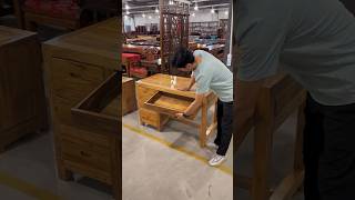Natural Old Elm Wood Desk | Home Furniture Inspiration #furniture #woodworking #amazing #shorts