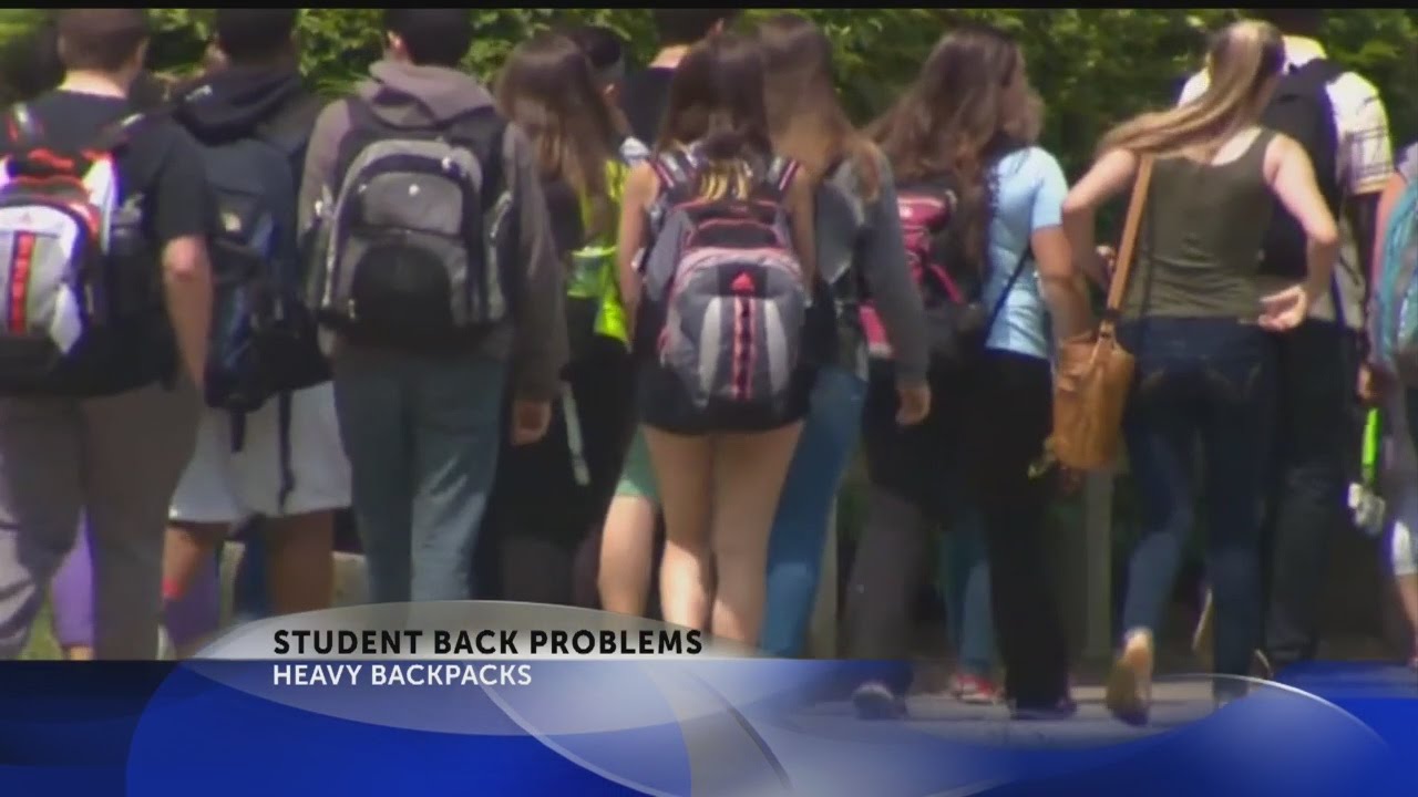 Heavy backpacks lead to back problems