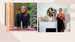 12 Antler Stocking Hanger with Taper Candle by Lauren McBride on QVC