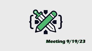 Game Pitches Part 1 - Meeting 9/19/23