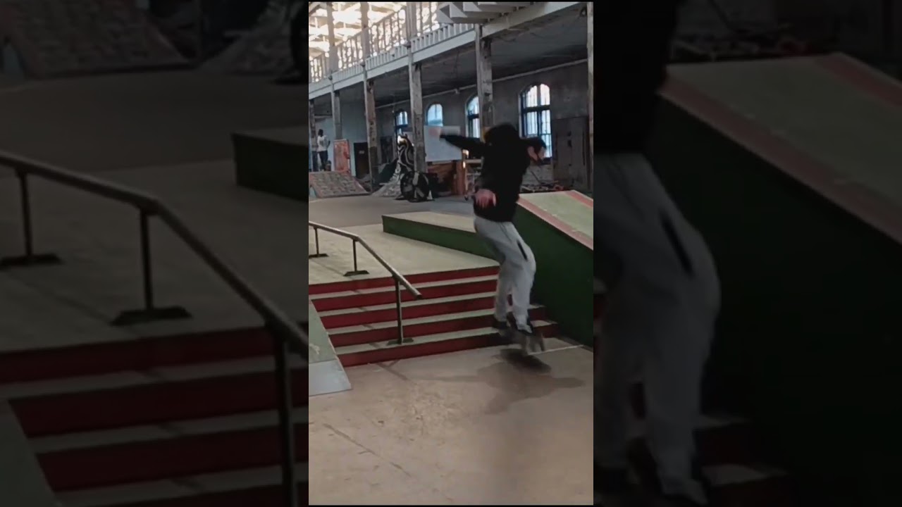 I switched ollie down the 5 stairs in freedom skate park,n.j.