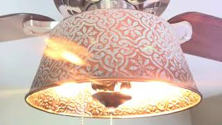 Makeover your ceiling fan light with this coordinate copper drum shade.