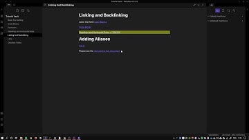 Obsidian.md Basics | Linking and Aliases