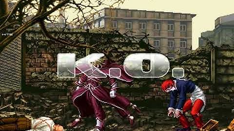KOF EX Igniz & Orochi Iori VS Kim & Seth in Battle Field