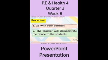 P.E & Health 4 Matatag Curriculum PowerPoint Presentation Quarter 3 Week 8 #grade4matatag #ppt