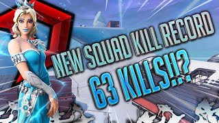 63 KILLS IN A FORTNITE SQUAD GAME!? NEW SQUADS KILL RECORD PC!?