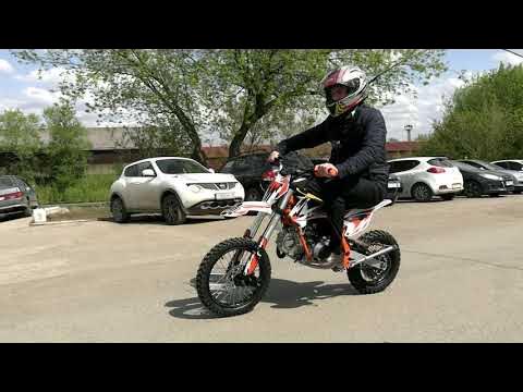 Подростковый питбайк XMOTOS JET 125, 14/12". Тест-драйв. - YouTube