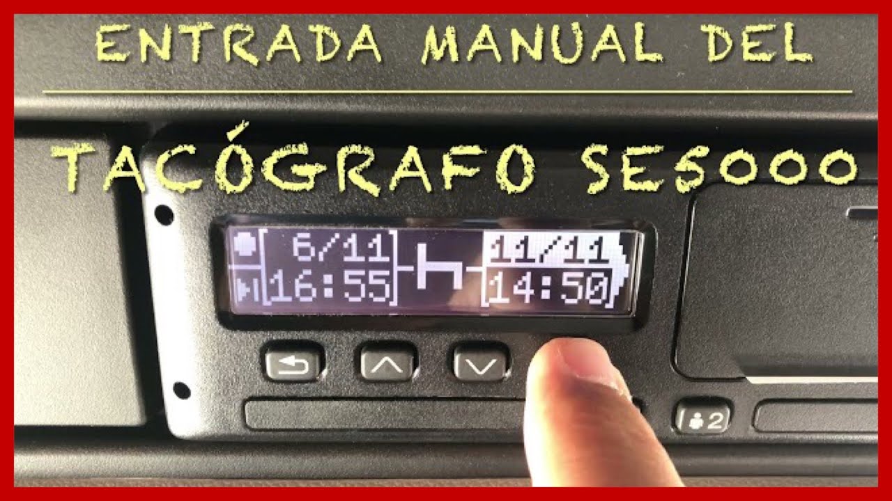 Entrada Manual o Adicional Del Tacógrafo Stoneridge SE5000 (SCANIA)Multa y Fin del Certificado#007
