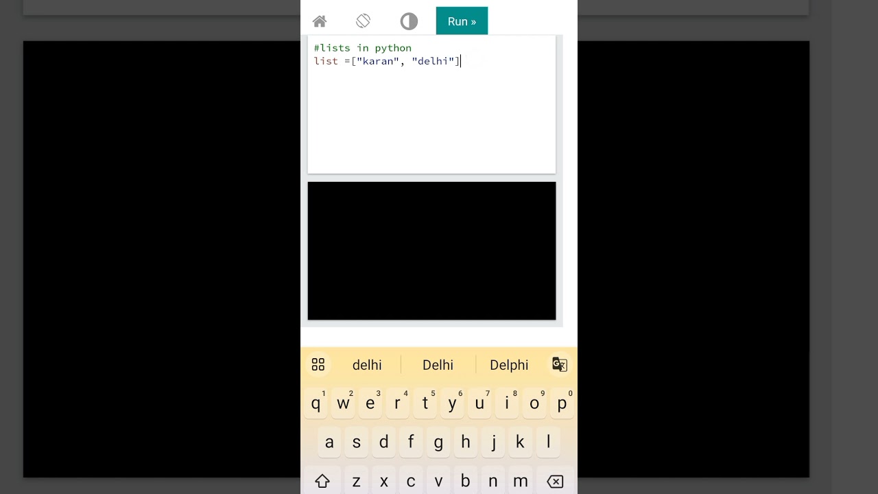 Python programming is possible in Mobile? lists in python