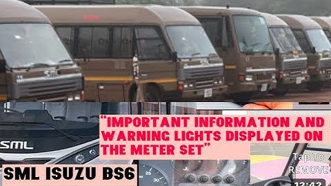 SML Isuzu BS6 Important information and warning lights displayed on the Meter set  #smlisuzu #bs6