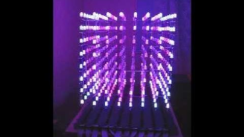 8x8x8 RGD LED Cube test pattern explosion