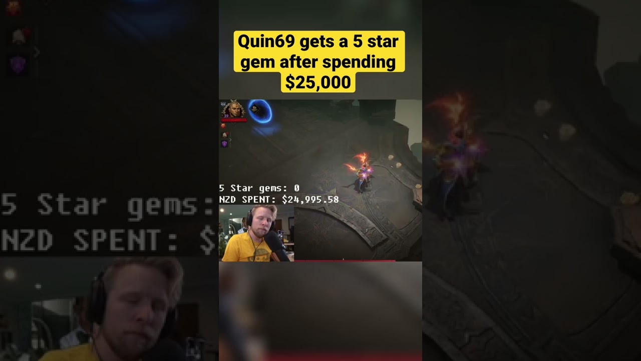 Quin69 gets a 5 star gem after spending $25,000 
