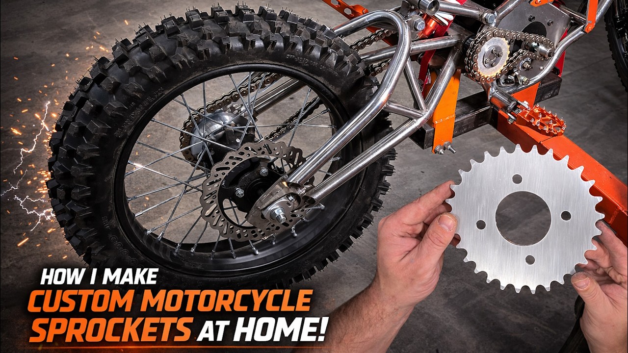 How I Make Custom Motorcycle Sprockets At Home For Any Chain | CAD to CNC
