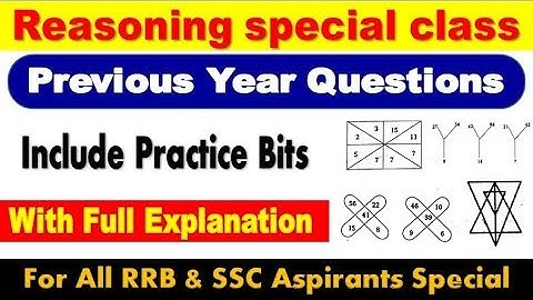 Reasoning Special class  RRB JE, NTPC & RRC for all aspirants by SRINIVASMech