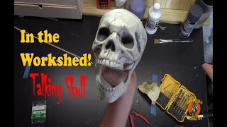 In the Workshed! Talking Skull Prop