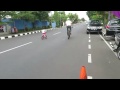 Riding a bike with daughter