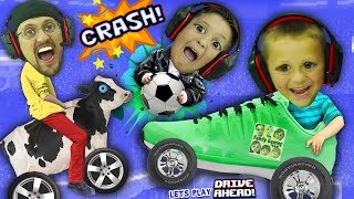 FGTEEV BOYS CRASH, SMASH SOCCER DASH Dad vs. Sons Drive Ahead iOS App Game
