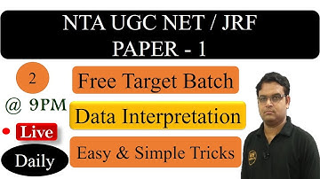 Data Interpretation || NTA UGC NET/JRF Paper 1 || Easy Tricks Tips || Lecture 2 #ugcnet_paper1