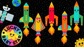 ✨ Baby's First Space Rockets Disco Sensory with Dancing Planets