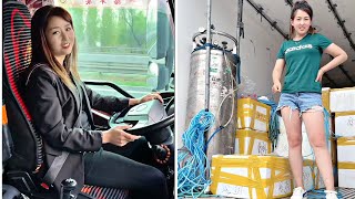 Transporting Refrigerated Seafood | Beautiful Female Truck Driver Quanmei