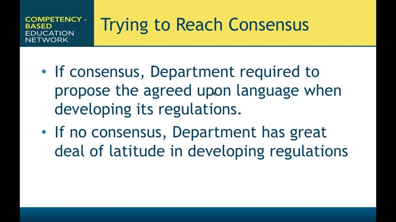 Negotiated Rule Making and Other Regulatory Developments