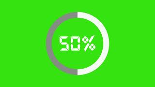 Green Background with 100 Percent Circular Progress Bar