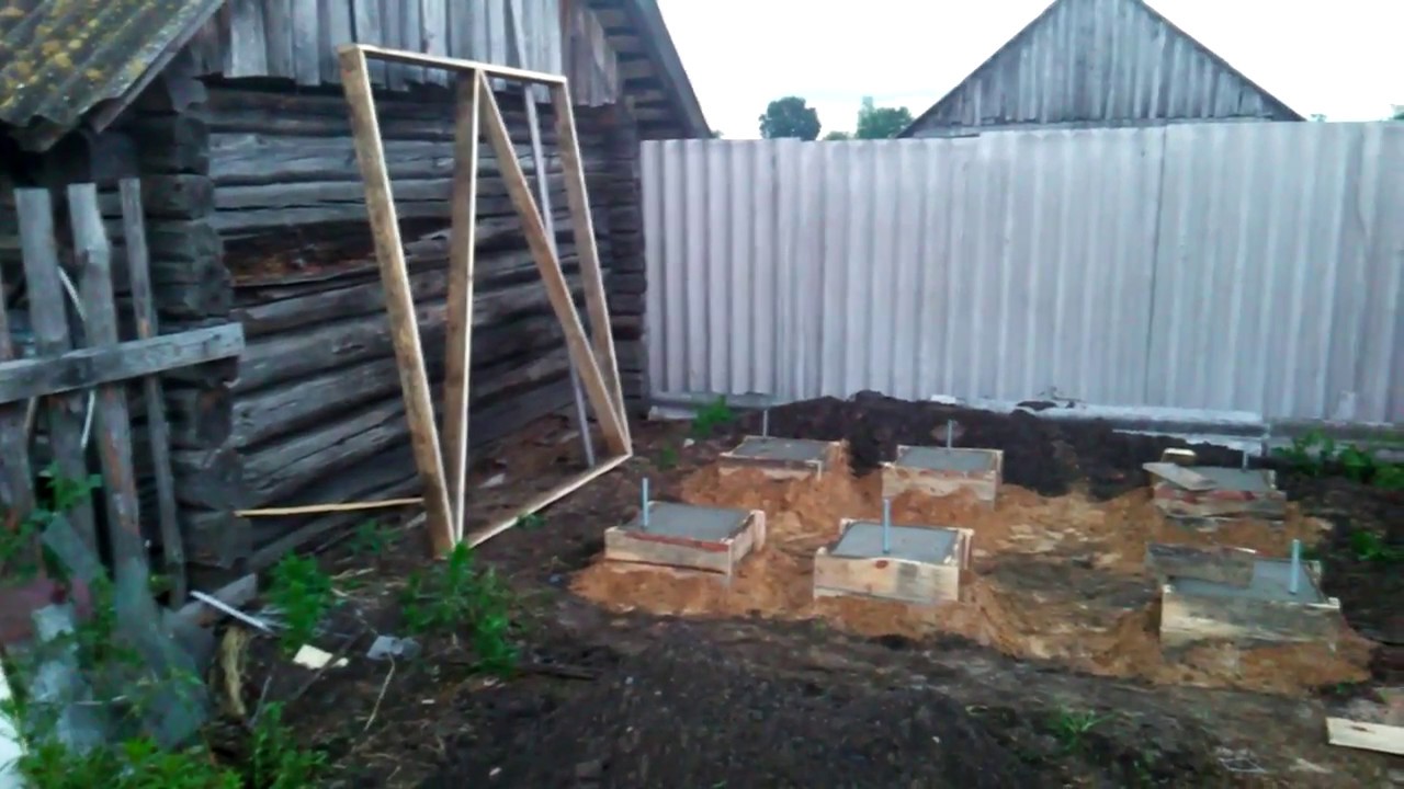 каркасно щитовая баня часть 1 - YouTube