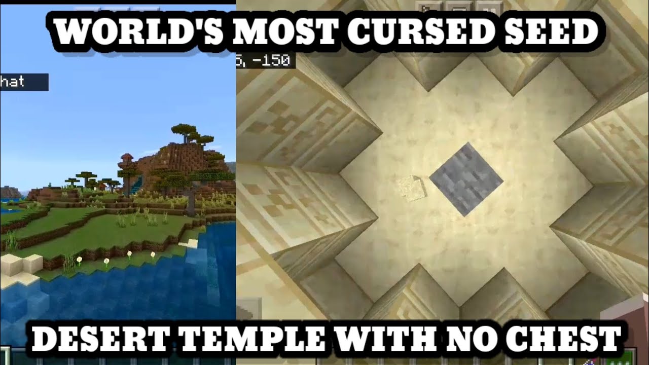 WORLD'S MOST UNLUCKY SEED EVER IN MINECRAFT DESERT TEMPLE WITH NO