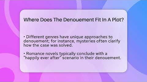 Where Does The Denouement Fit In A Plot? - Tales And Texts
