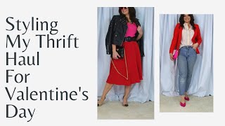 Styling My Thrift Haul - Valentines Day Outfit Lookbook - Part 2