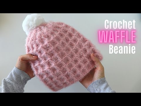 How To Crochet Waffle Hat / Beanie Tutorial