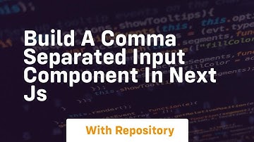 build a comma separated input component in next js